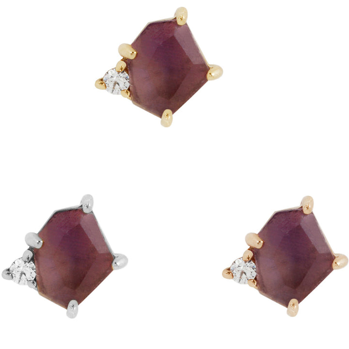 threadless: "Elicit" End in Gold with Amethyst & CZ