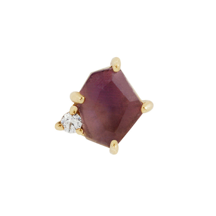 threadless: "Elicit" End in Gold with Amethyst & CZ