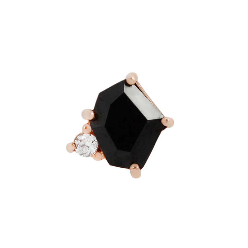 threadless: "Elicit" End in Gold with Black Spinel & CZ