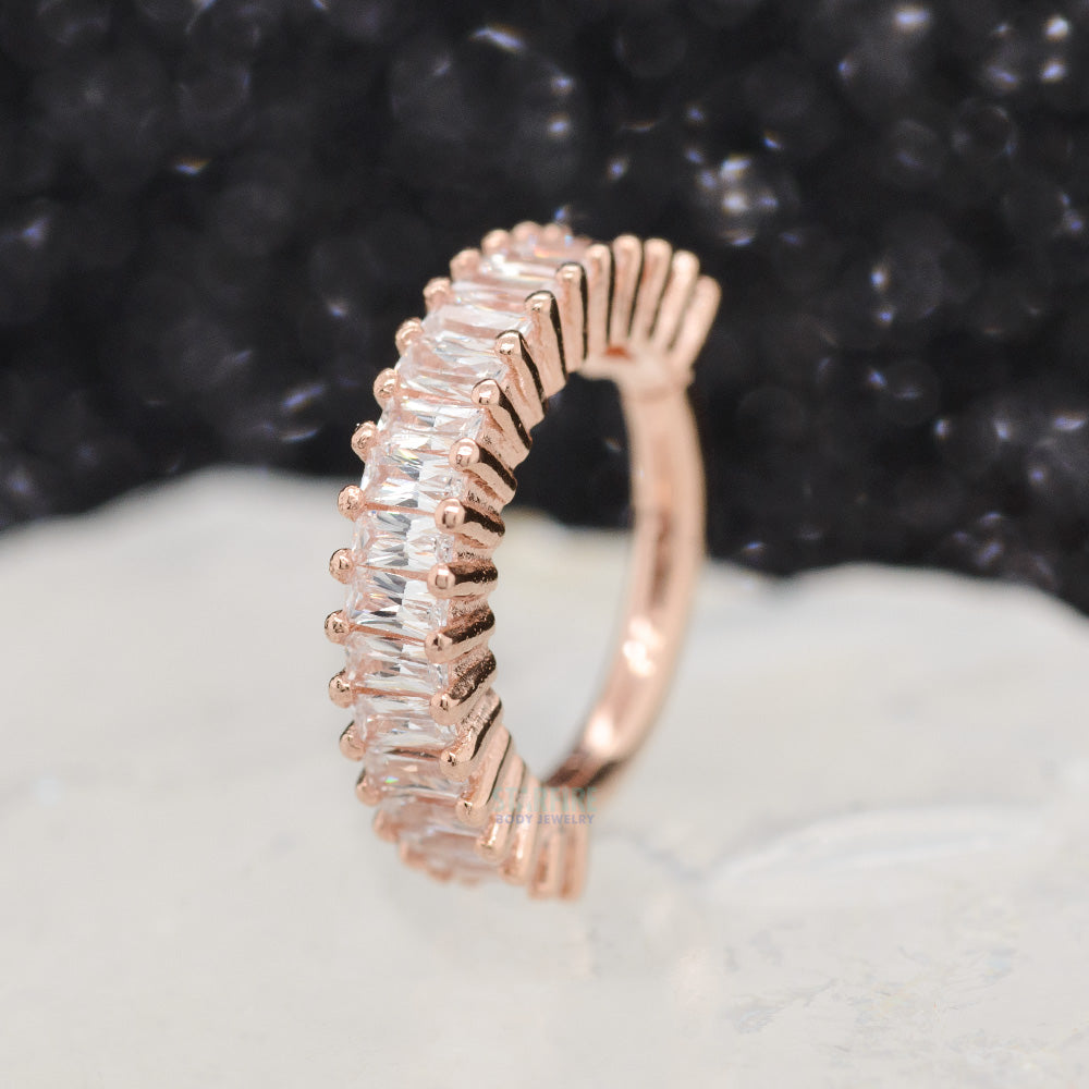 "Cult Favorite" Hinge Ring / Clicker in Gold with CZ's