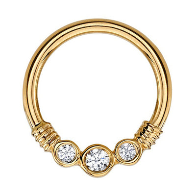 "Faraway" Seam Ring in Gold with DIAMONDS