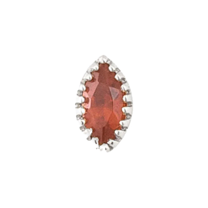 threadless: Marquis Scalloped Pin in Gold with Birthstone Gemstone