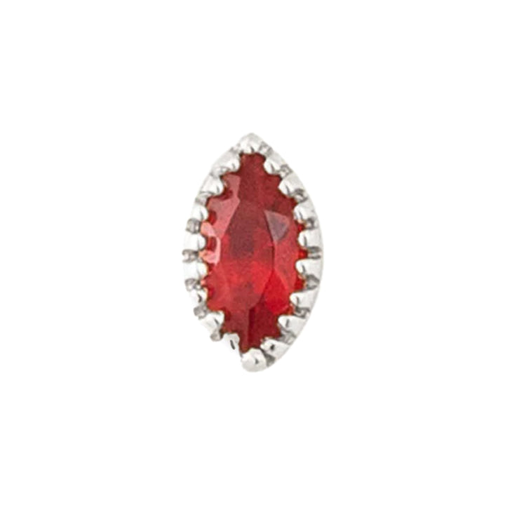 threadless: Marquis Scalloped Pin in Gold with Birthstone Gemstone