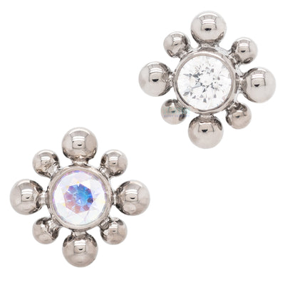 15HT 'Haute Couture Bijoux' Faceted Gem Bezel Threaded End
