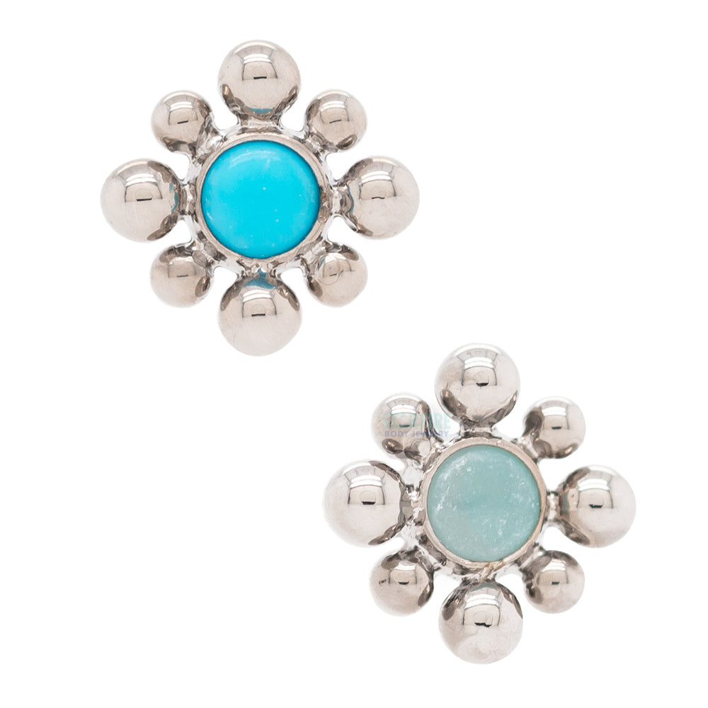 15HT 'Haute Couture Bijoux' Stone Bezel Threaded End
