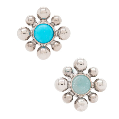 15HT 'Haute Couture Bijoux' Stone Bezel Threaded End