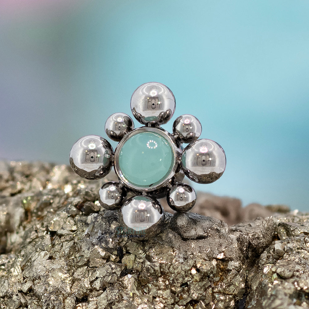 15HT 'Haute Couture Bijoux' Stone Bezel Threaded End