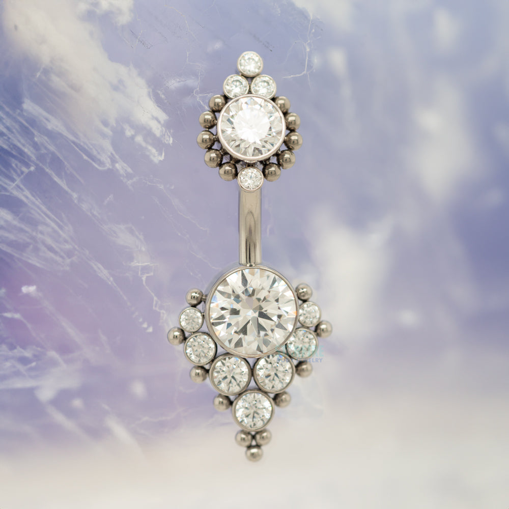 7HN 'Haute Couture Bijoux' Faceted Gem Navel Curve