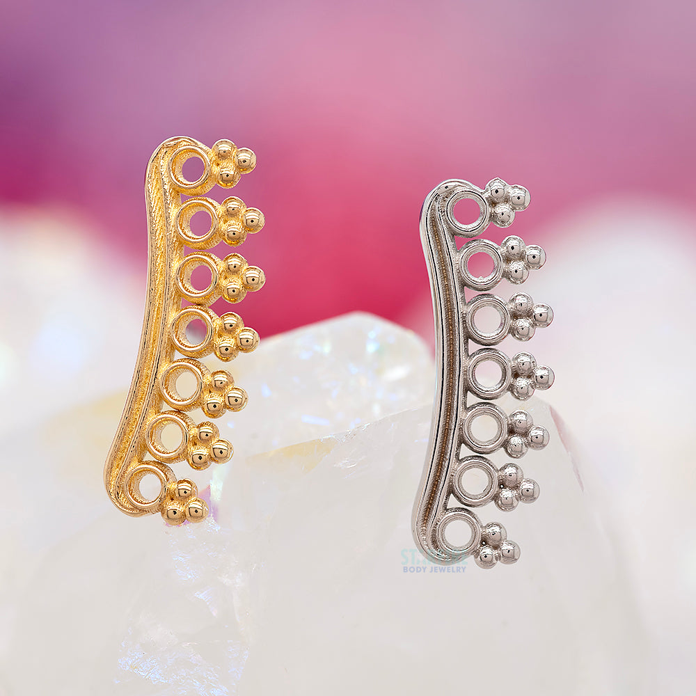 "Shiva" Threaded End in Gold & Platinum