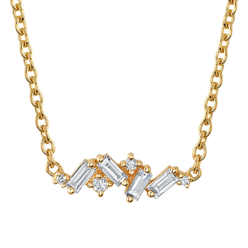 "Genesis" Necklace in Gold with Diamonds