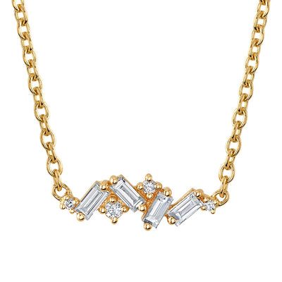"Genesis" Necklace in Gold with Diamonds