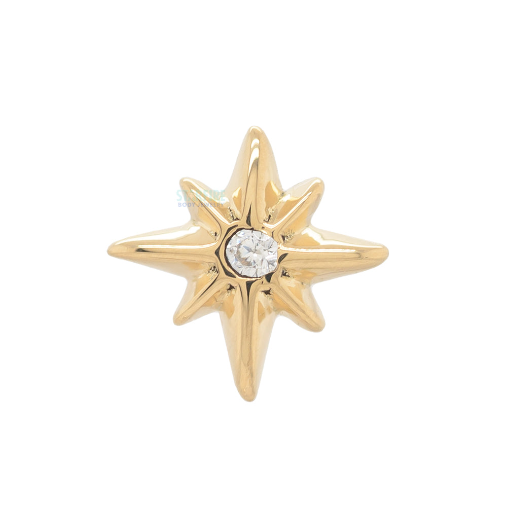 threadless: "Sparklier Motion" End in Gold with CZ