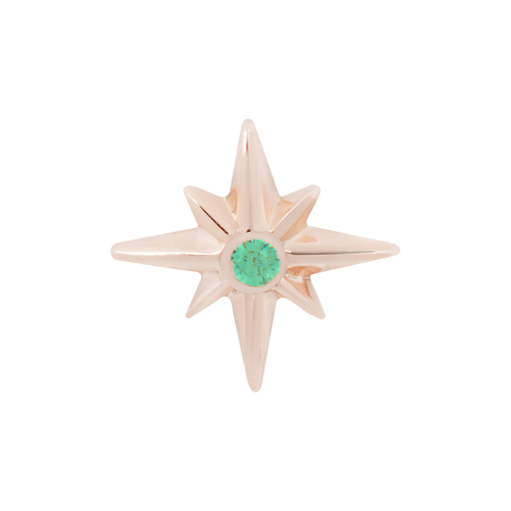 threadless: "Sparklier Motion" End in Gold with Emerald
