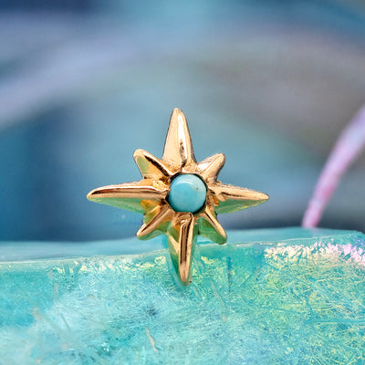 threadless: "Sparklier Motion" End in Gold with Turquoise