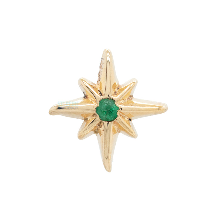 threadless: "Sparklier Motion" End in Gold with Emerald