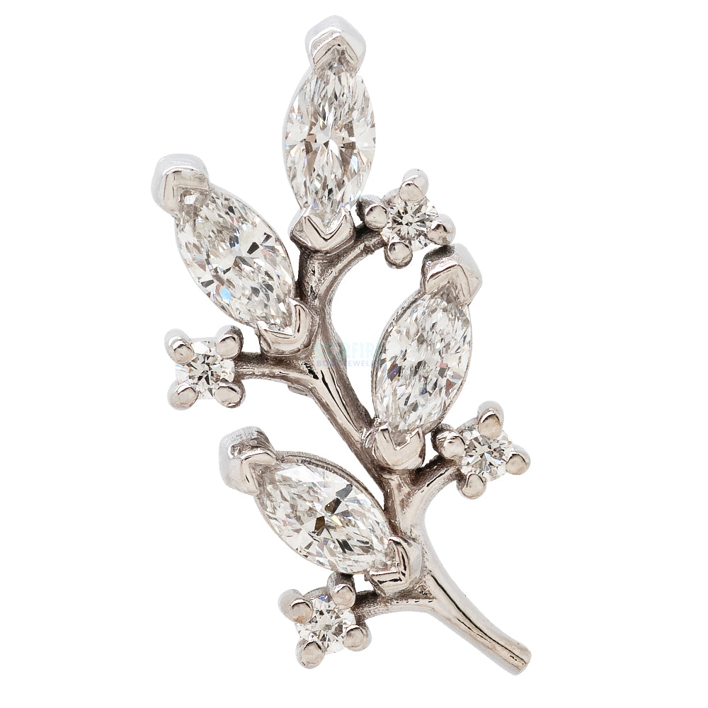 "Bitter Sweet" Threaded End in Gold with DIAMONDS