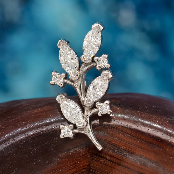 "Bitter Sweet" Threaded End in Gold with DIAMONDS