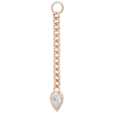 "Painkiller" Chain Charm in Gold with CZ