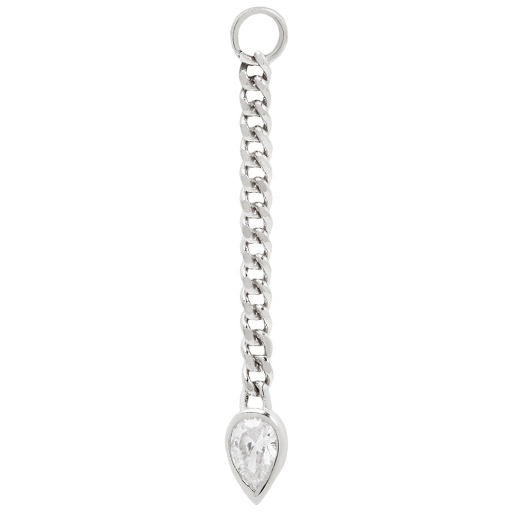 "Painkiller" Chain Charm in Gold with CZ