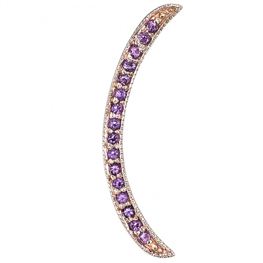 "Cumulus" Threaded End in Gold with Amethyst