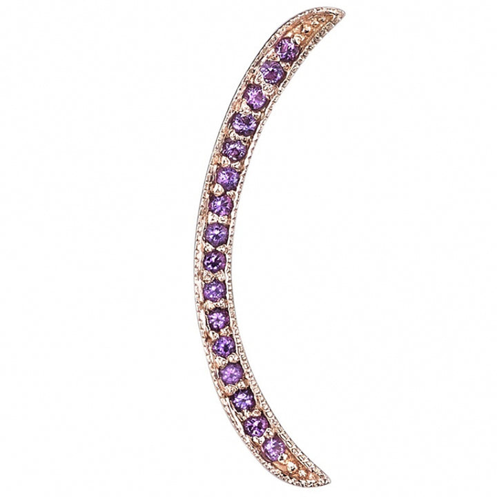 "Cumulus" Threaded End in Gold with Amethyst