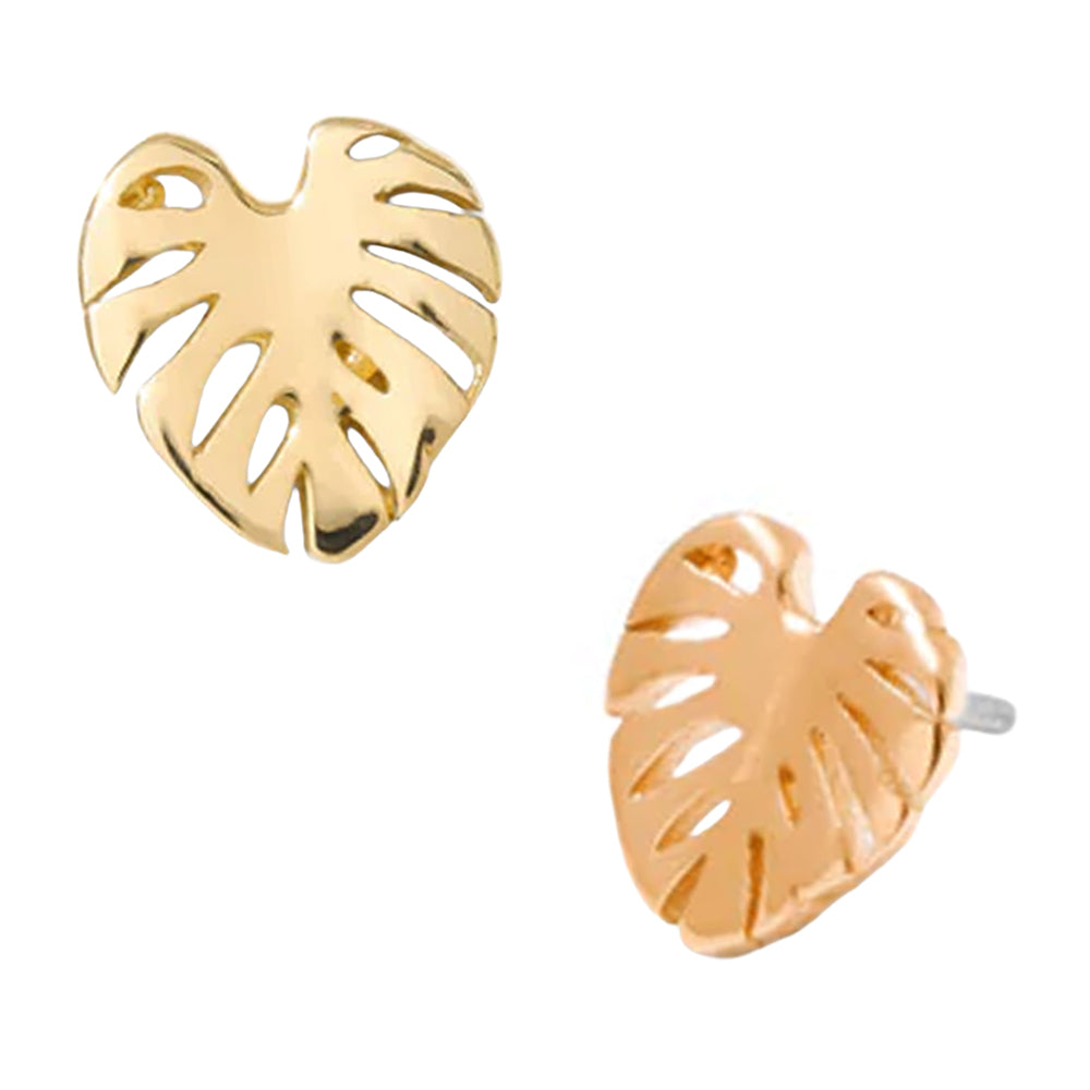 threadless: Mini Monstera Pin in Gold