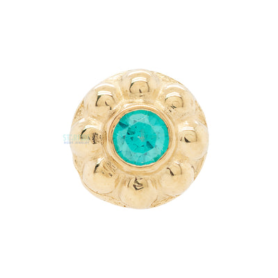 "Ipsa" Threaded End in Yellow Gold with 2mm Brilliant-Cut Gem