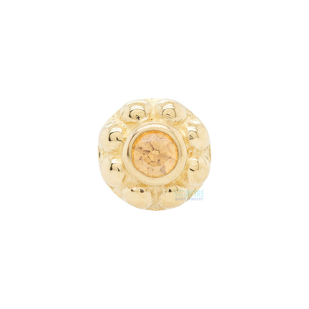 "Ipsa" Threaded End in Yellow Gold with 1.5mm Brilliant-Cut Gem