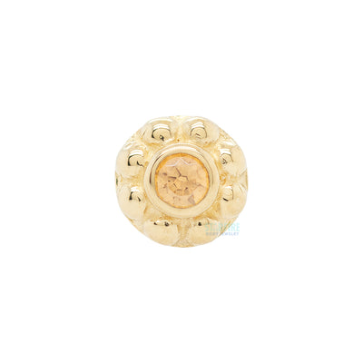 "Ipsa" Threaded End in Yellow Gold with 1.5mm Brilliant-Cut Gem
