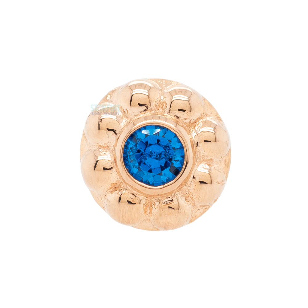 threadless: "Ipsa" End in Rose Gold with Brilliant-Cut Gem