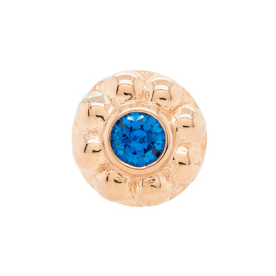 threadless: "Ipsa" End in Rose Gold with Brilliant-Cut Gem