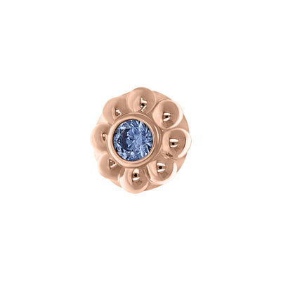 "Ipsa" Threaded End in Rose Gold with 1.5mm Brilliant-Cut Gem