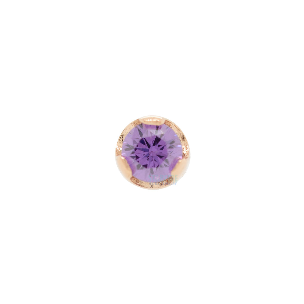 Prong-Set Nostril Screw in Gold with Brilliant-Cut Gem
