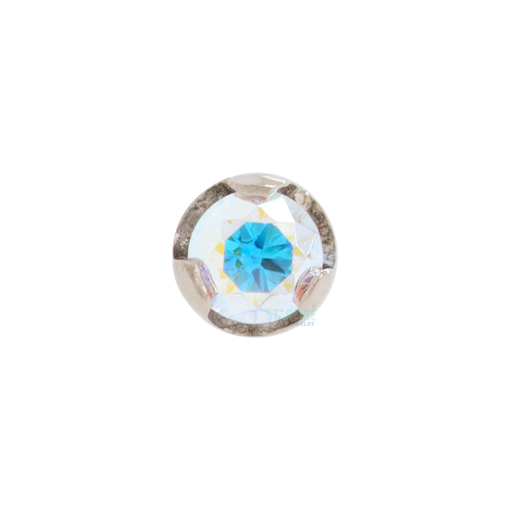 Prong-Set Nostril Screw in Gold with Brilliant-Cut Gem