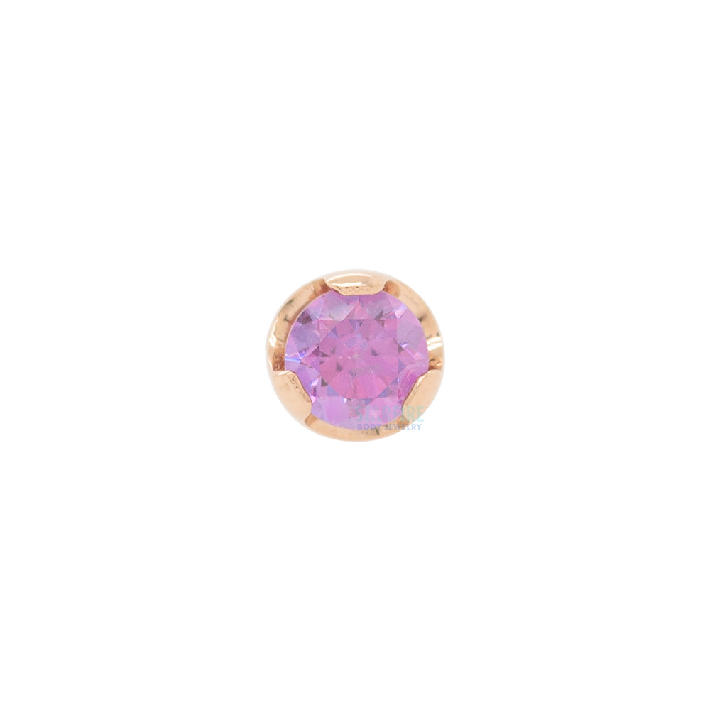 Prong-Set Nostril Screw in Gold with Brilliant-Cut Gem