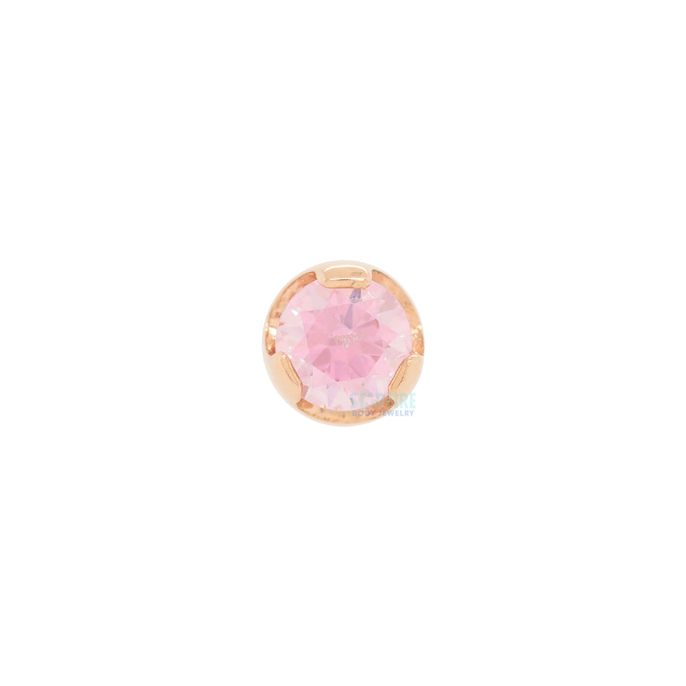Prong-Set Nostril Screw in Gold with Brilliant-Cut Gem