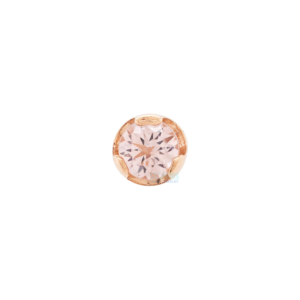 Prong-Set Nostril Screw in Gold with Brilliant-Cut Gem