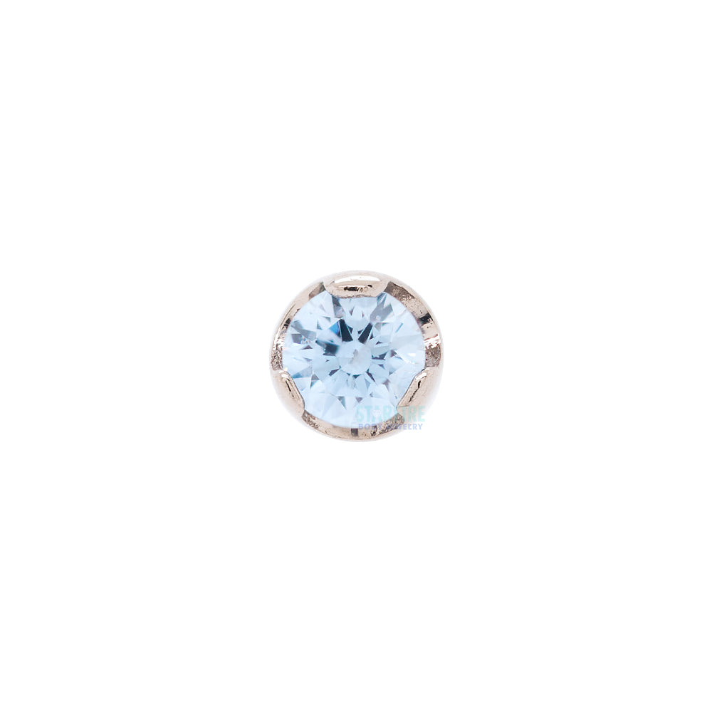 Prong-Set Nostril Screw in Gold with Brilliant-Cut Gem