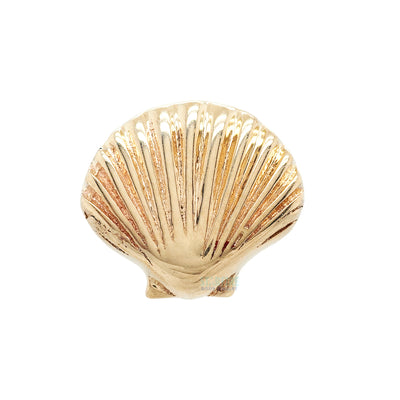 Seashell (Scallop Shell) Threaded End in Gold