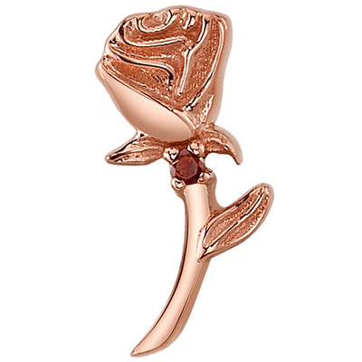 "Jess Rose" Threaded End in Gold with Garnet