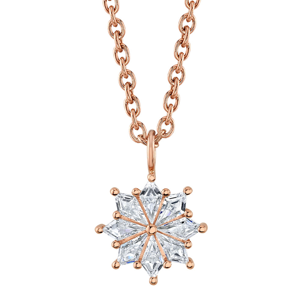 "Pablo" Necklace in Gold with White CZ's