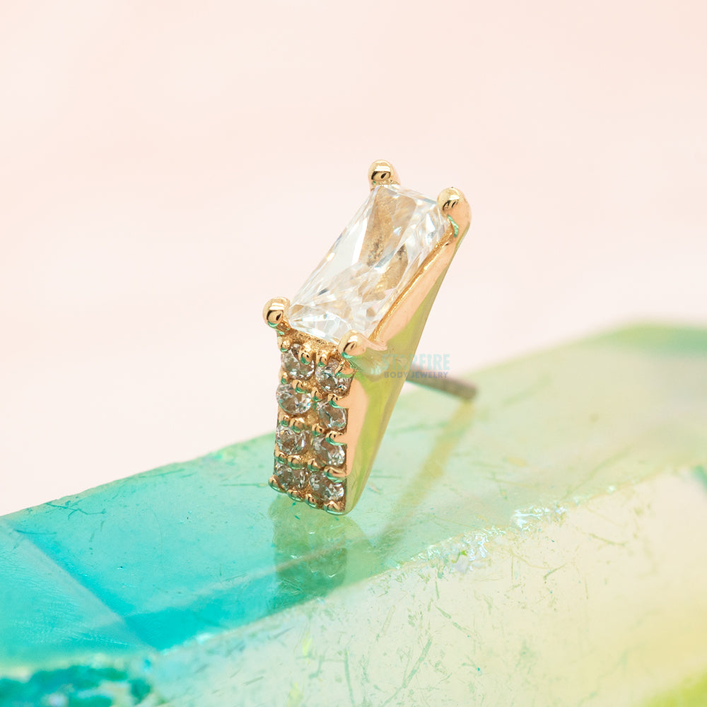 threadless: "Supa" End in Gold with CZ's