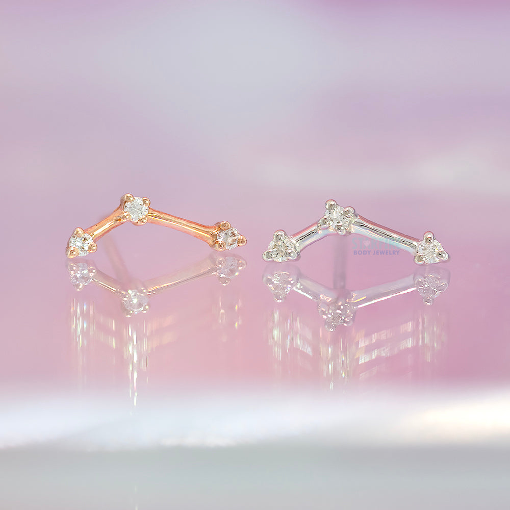 threadless: "Astera 3 Mini" End in Gold with Diamonds