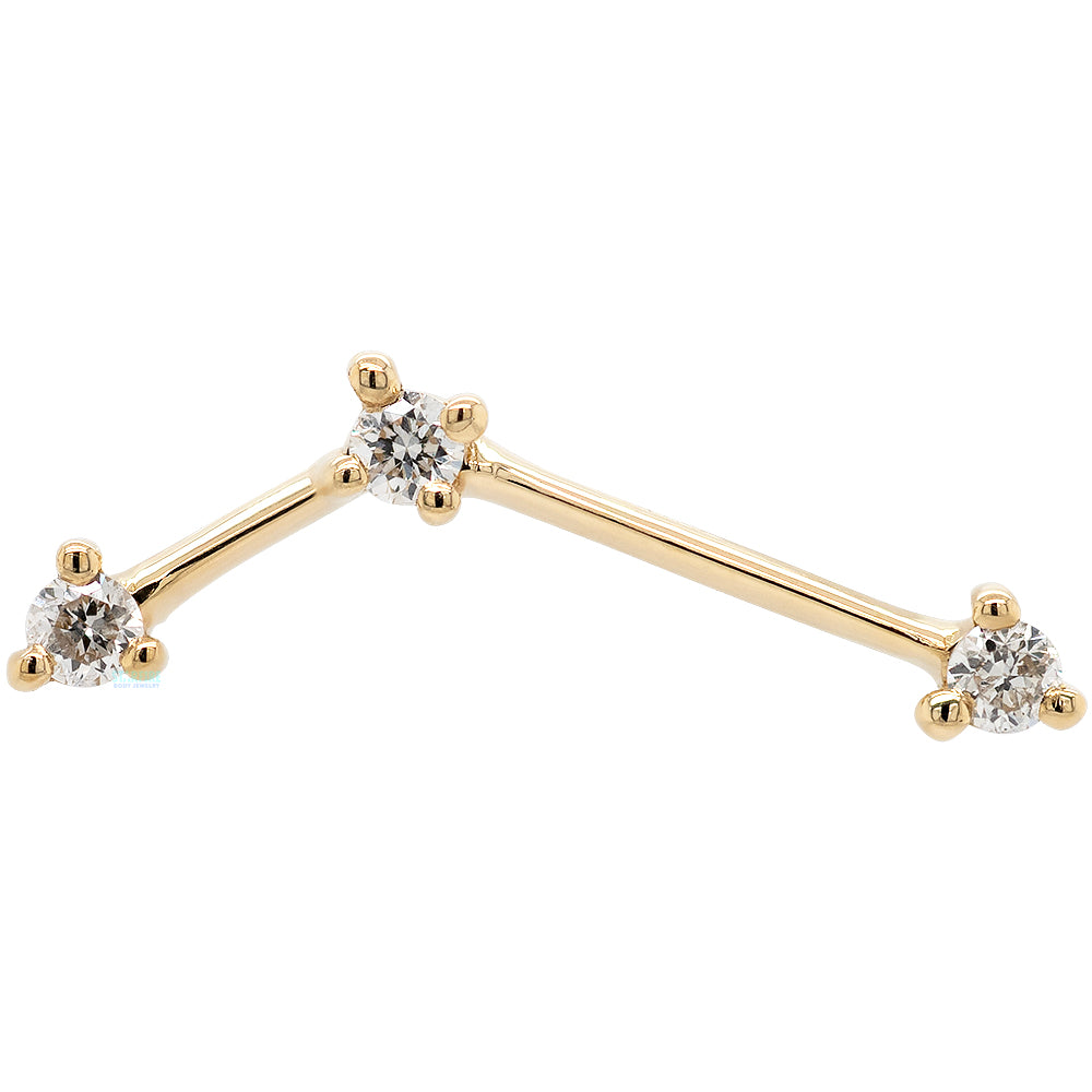 threadless: "Astera 3" End in Gold with Diamonds