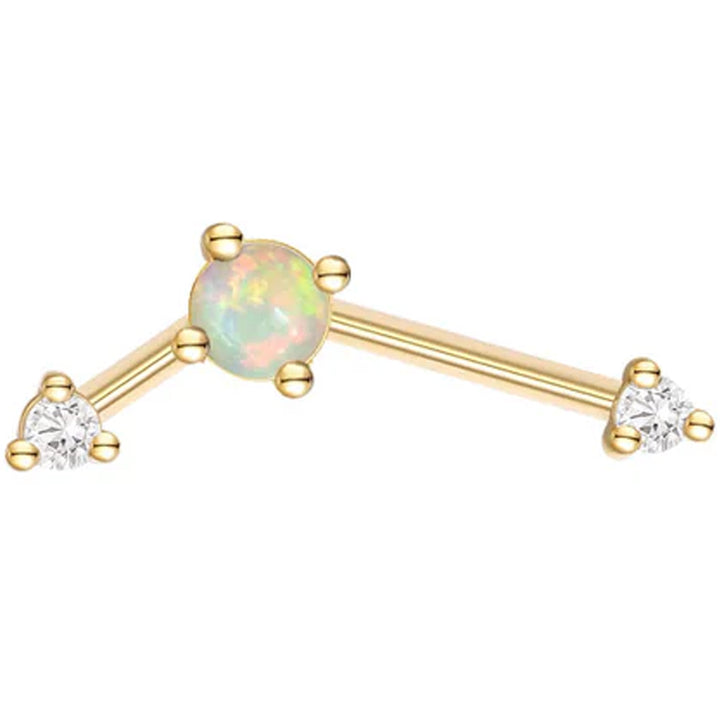 threadless: "Astera 3" End in Gold with Opal & Diamonds