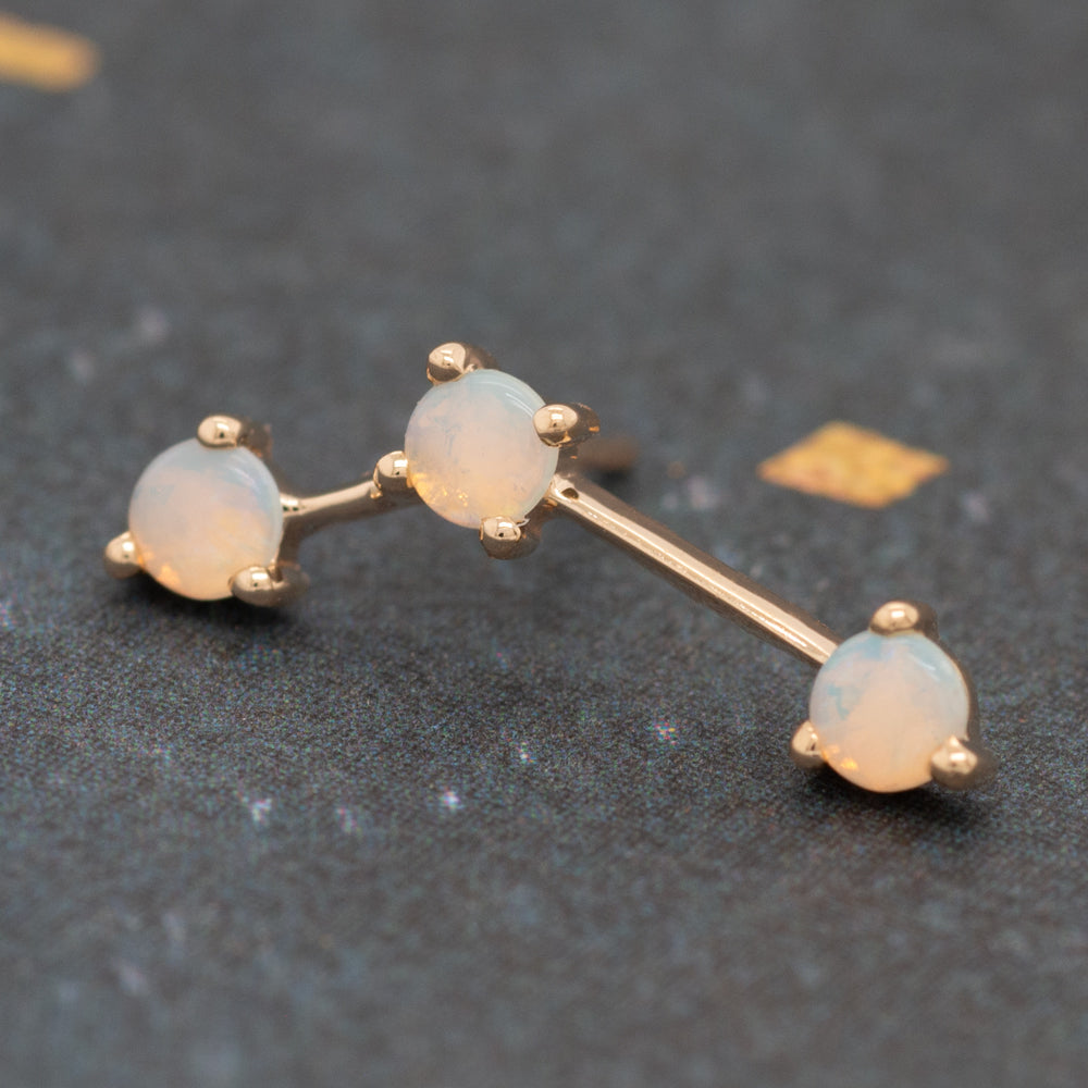 threadless: "Astera 3" End in Gold with Opals
