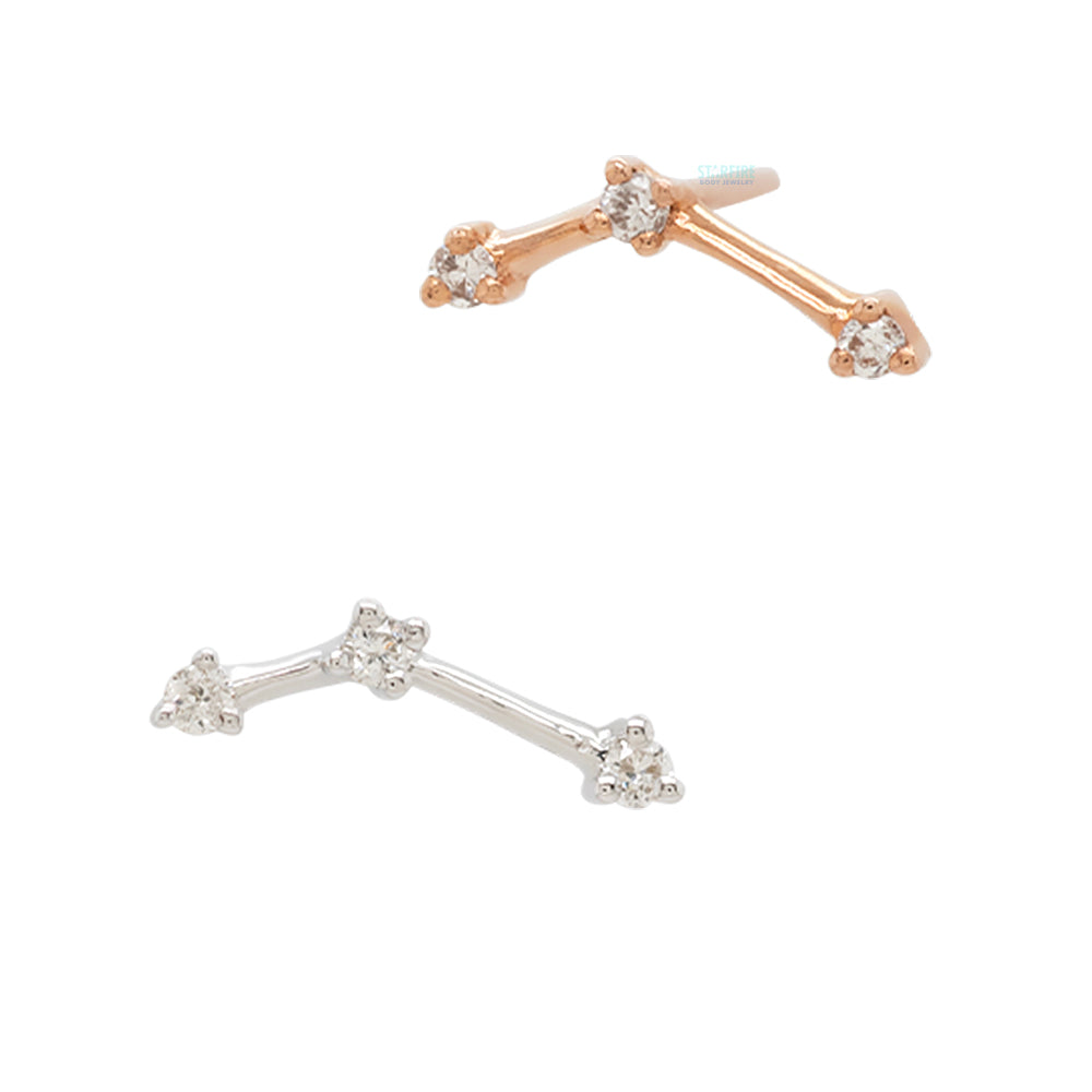 threadless: "Astera 3 Mini" End in Gold with Diamonds