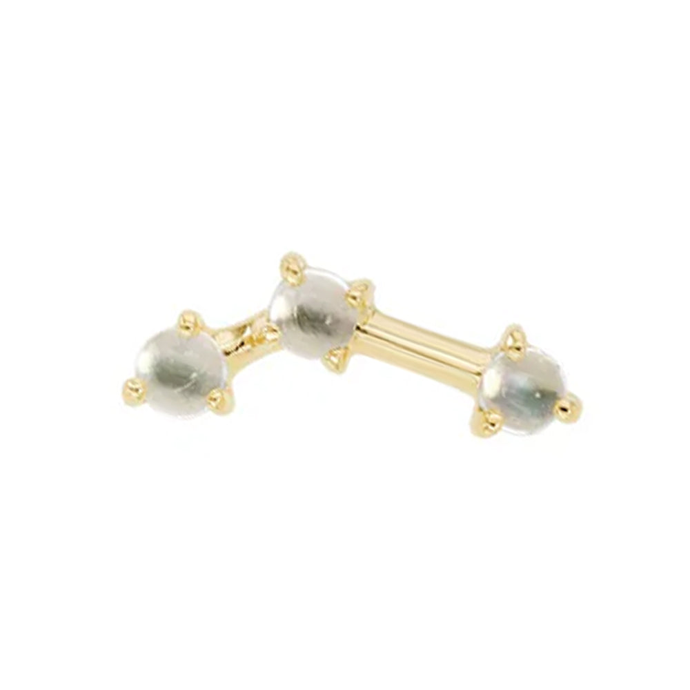 threadless: "Astera 3 Mini" End in Gold with Moonstone