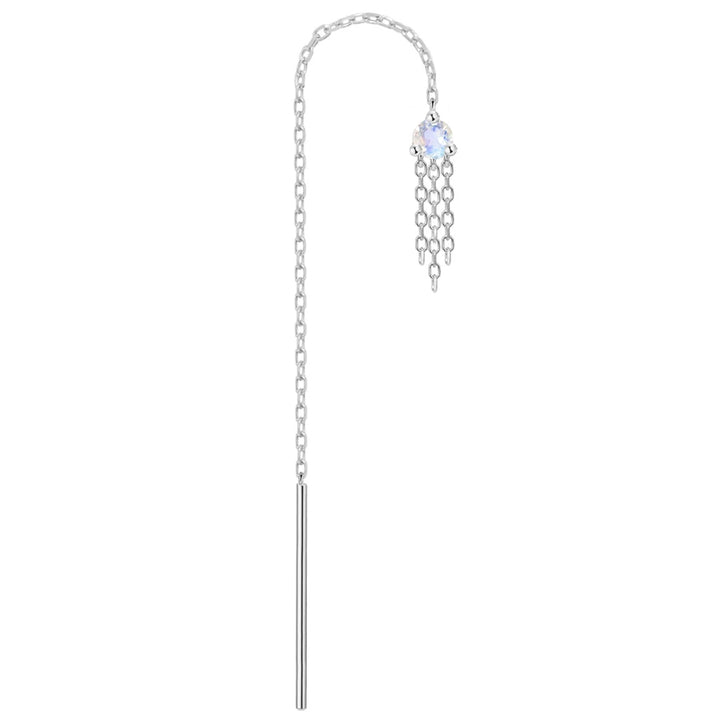 "Veronika" Threader in Gold with Faceted Moonstone