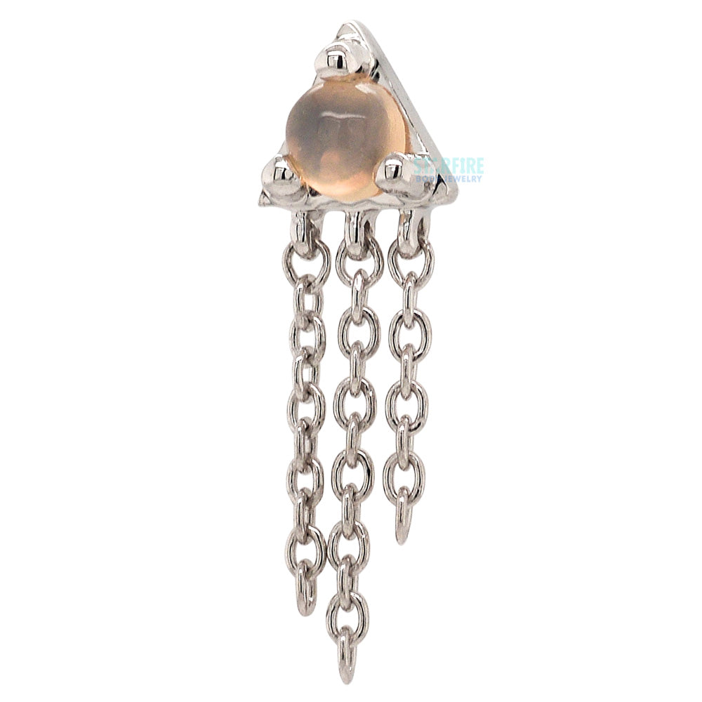 threadless: "Veronika" End with Chains in Gold with Opal Cabochon